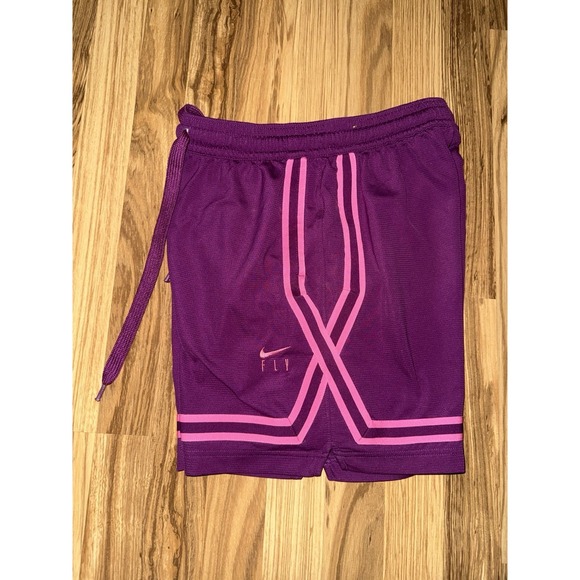 Nike Women's Small Fly Crossover Loose Viotech Pinksicle Mesh Basketball Shorts - Picture 7 of 7